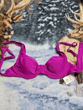 George Magenta Underwire Bikini Top